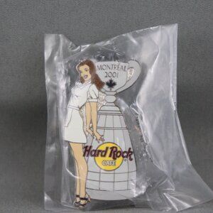 Grey Cup Pin (VTG) - 2001 Grey Cup Cup and Pretty Lady - Inlaid Pin
